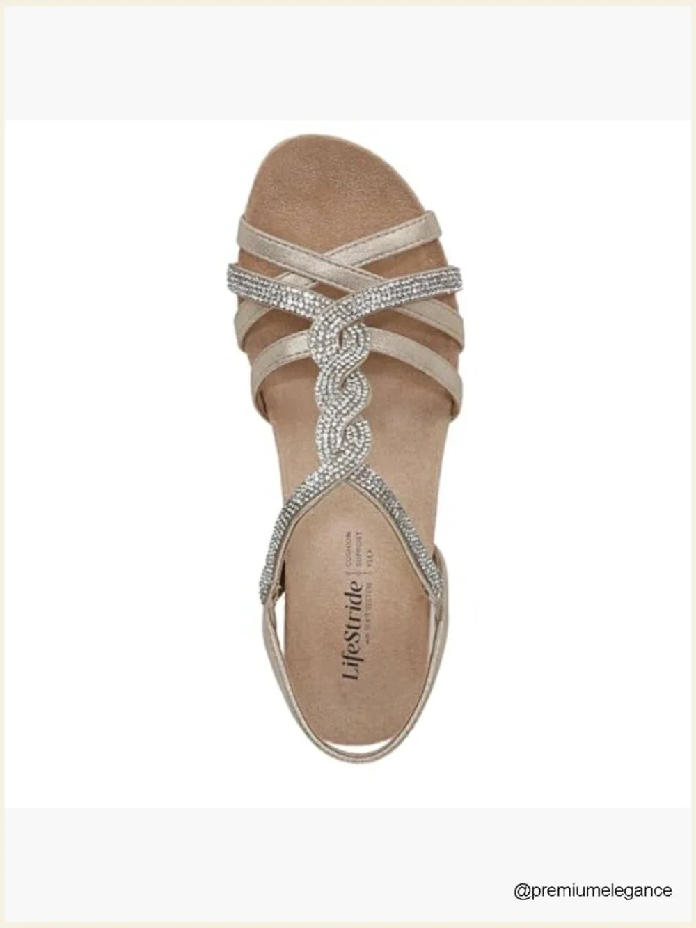 Women's Wedge Sandals Slingback Rhinestone Casual Comfort